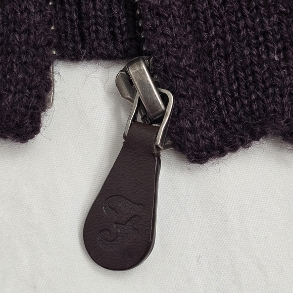 Farah Falcon Vintage 100% Wool Men's Fairisle Shawl Collar Cardigan Sweater S - Picture 12 of 12